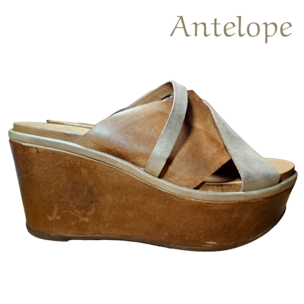 Antelope Leather Platform Sandal